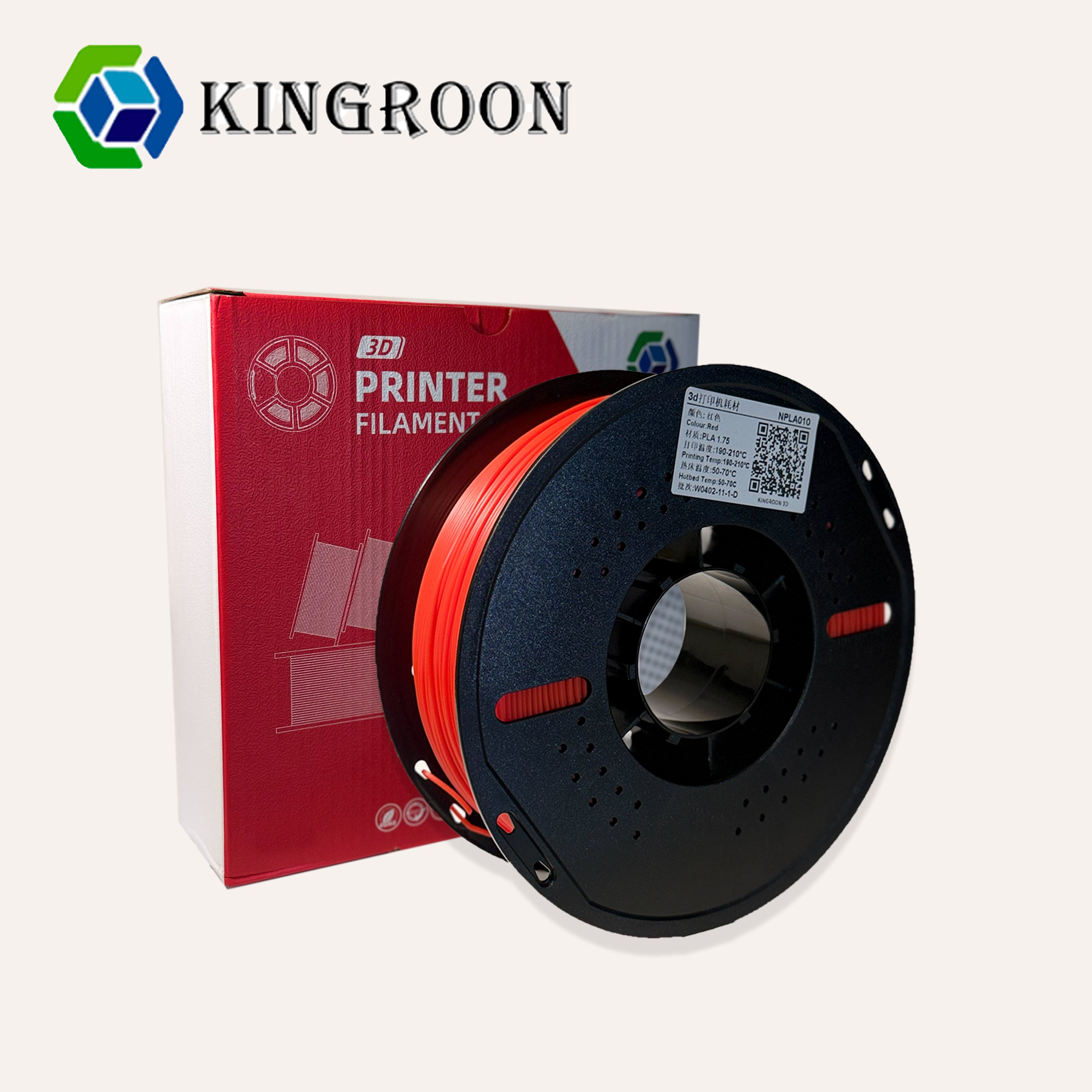 Kingroon Filamento PLA 1.75mm 1KG para Impresora 3D
